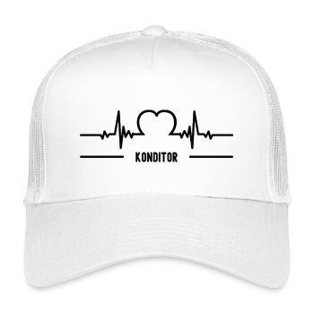 Heartbeat Pastry Heart Best Man Confectionery - Kids’ Trucker Cap - white - Front