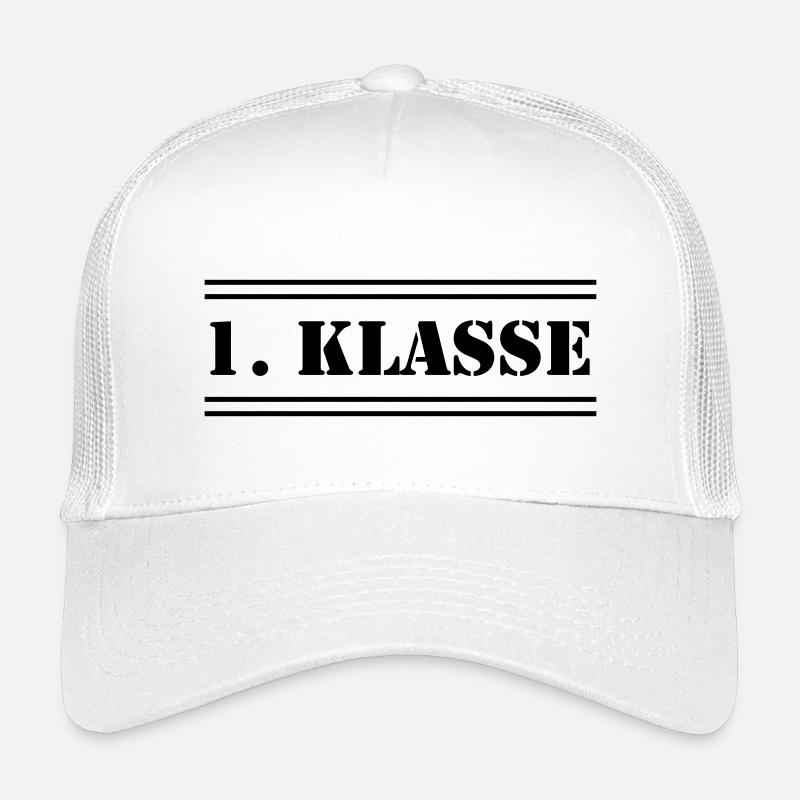 1. Klasse - Kinder Trucker-Cap - Weiß