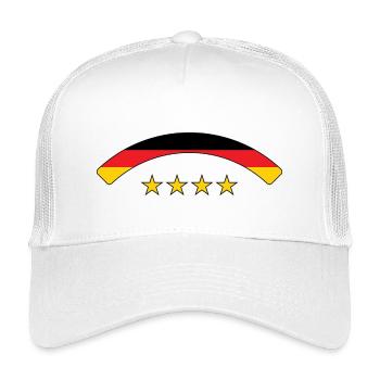 Deutsche Flagge – Deutschland - Kinder Trucker-Cap - Weiß - Vorne