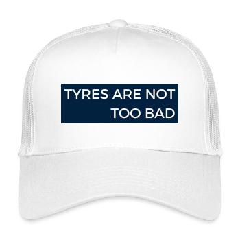 Les pneus ne sont pas trop mauvais - Message radio du sport automobile - Casquette trucker enfant - blanc - Devant