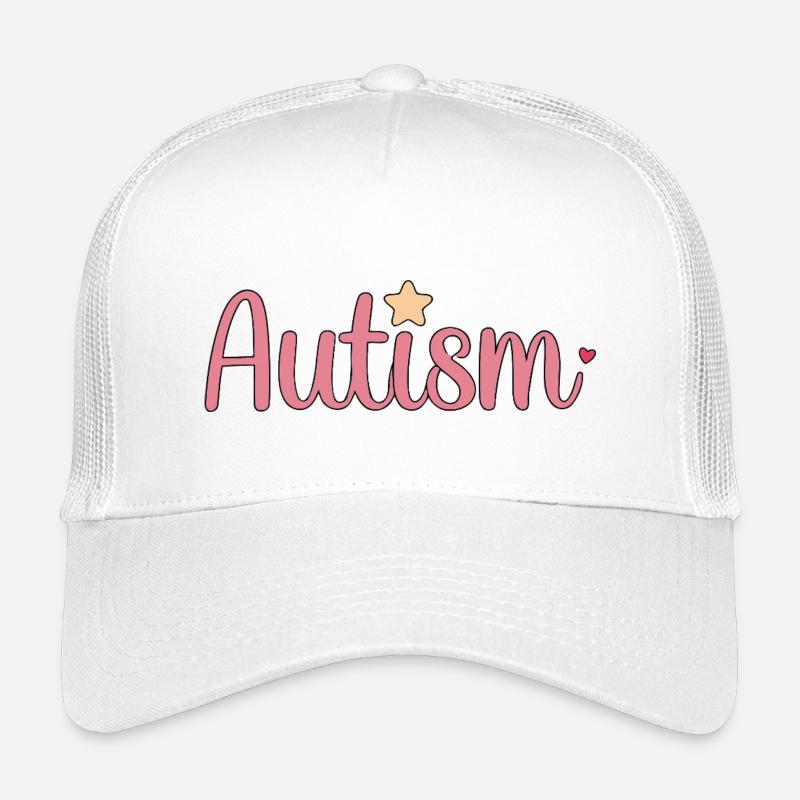 Rosa Autismus mit Stern Kinder Trucker-Cap