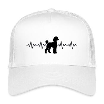 Pudel EKG Herzschlag - Kinder Trucker-Cap - Weiß - Vorne