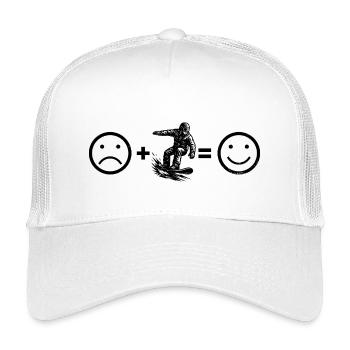 Snowboard Motiv für echte Liebhaber - Kinder Trucker-Cap - Weiß - Vorne