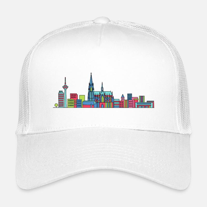 Kölner Stadtschirm Dom: Moderne Linienkunst Kinder Trucker-Cap
