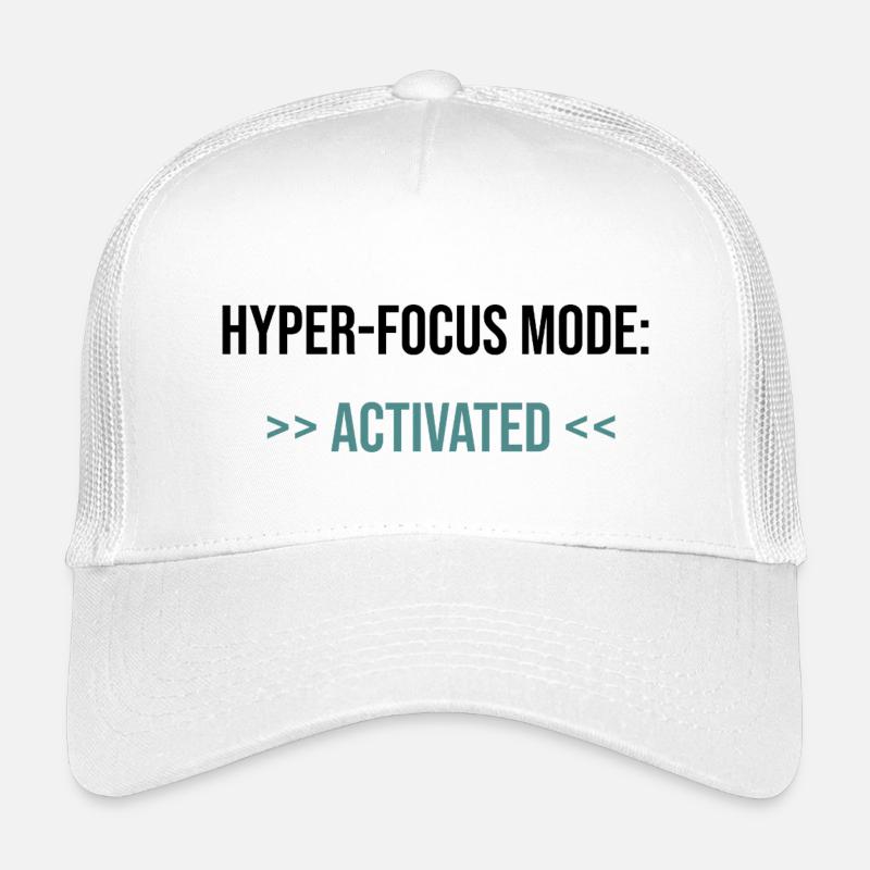Hyper-Focus Mode: Activated - Statement - Kinder Trucker-Cap - Weiß