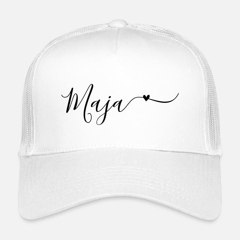 Prénom de Maja Prénom décoratif Casquette trucker enfant