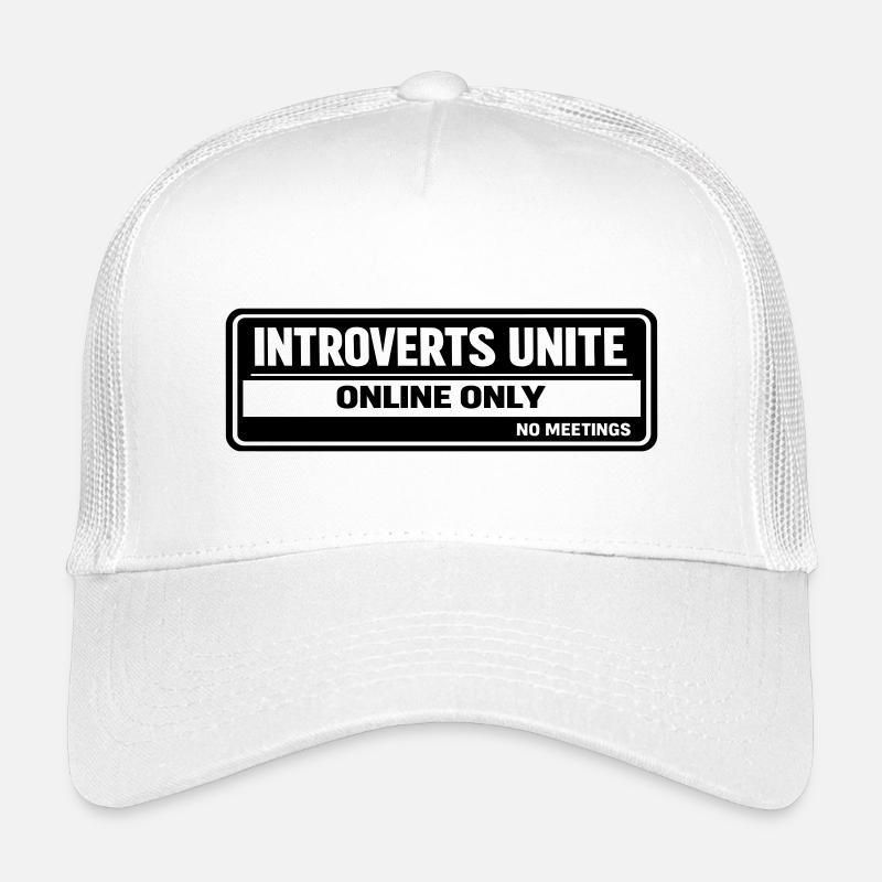 introverts - Kids’ Trucker Cap - white