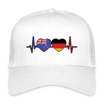 Nouvelle-Zélande, Allemagne, Fierté néo-zélandaise allemande - Casquette trucker enfant - blanc - Devant