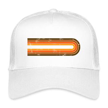 Retro Streifen - Kinder Trucker-Cap - Weiß - Vorne