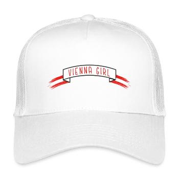 Banderole de fille de Vienne - Casquette trucker enfant - blanc - Devant