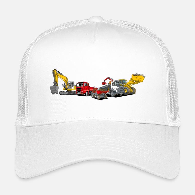 Construction Machinery Fleet Kids’ Trucker Cap