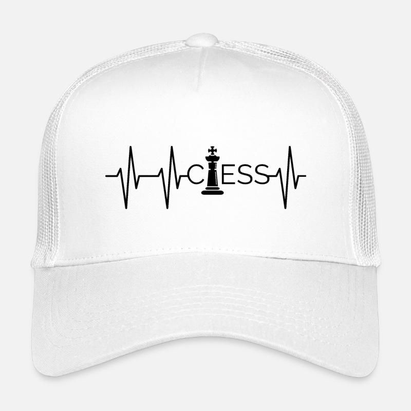 Heart Chess King Pulse Logo Chess Game icon Kids’ Trucker Cap