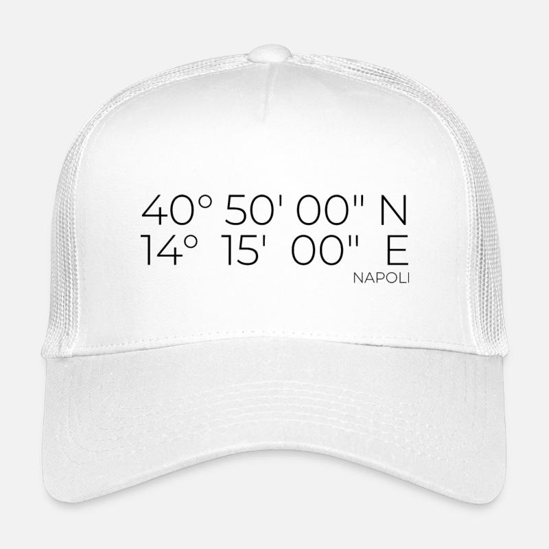 Coordinates: Napoli, Naples, Italy Kids’ Trucker Cap