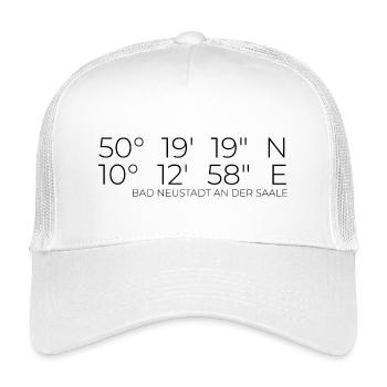 Coordinates Bad Neustadt an der Saale - Kids’ Trucker Cap - white - Front