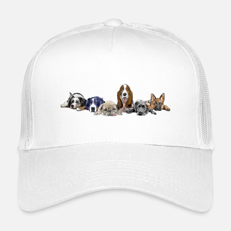 Hunde Aussi Sennenhund Mops Basset Schäferhund - Kinder Trucker-Cap - Weiß