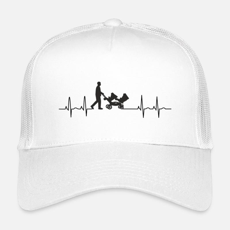 Heartbeat Stroller Gemini Cardiogram Kids’ Trucker Cap