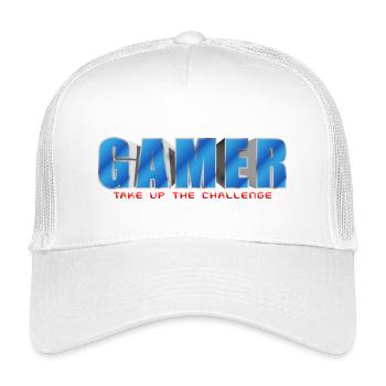 NERDY forever - Gamer - Kinder Trucker-Cap - Weiß - Vorne