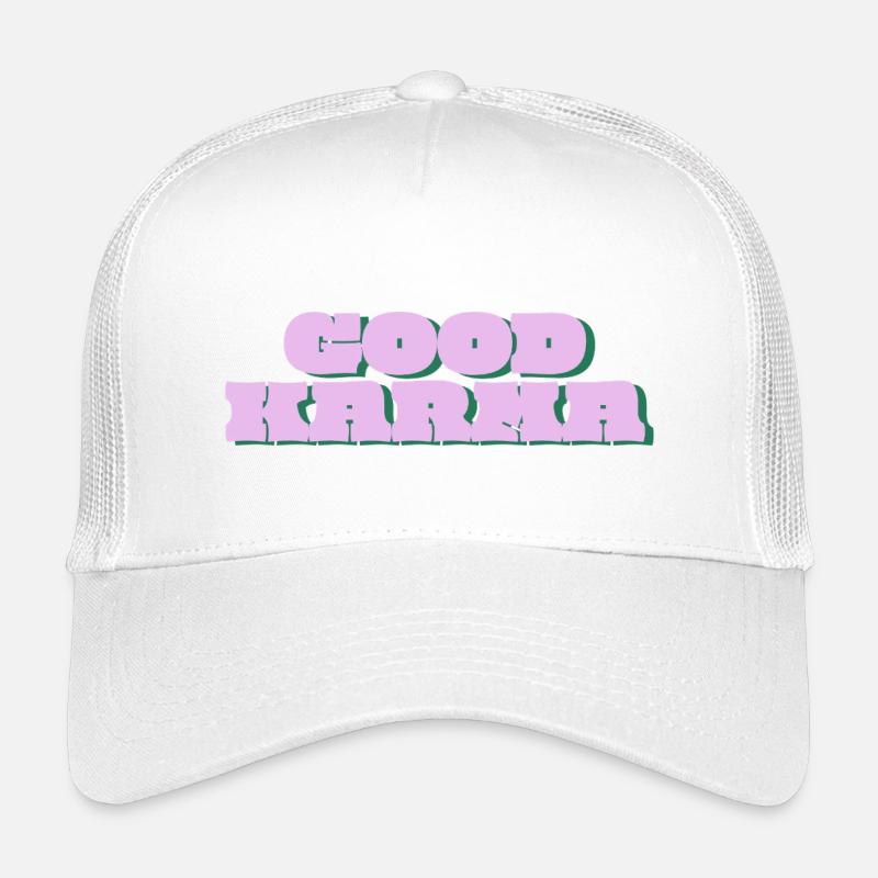 Gutes Karma Retro Pop - Kinder Trucker-Cap - Weiß