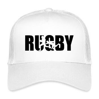 Classic Rugby Design – Strength & Team Spirit - Kids’ Trucker Cap - white - Front