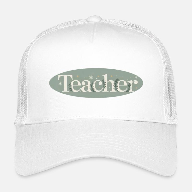 Enseignant d’hiver Lettrage Branches de sapin Casquette trucker enfant
