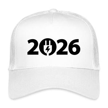 Elektriker 2026, Elektroniker 2026, Strom 2026 - Kinder Trucker-Cap - Weiß - Vorne