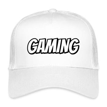 Gaming_Aufschrift - Kinder Trucker-Cap - Weiß - Vorne