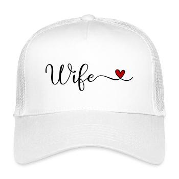 Ehefrau - Kinder Trucker-Cap - Weiß - Vorne
