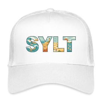 SYLT – Island life in letter design - Kids’ Trucker Cap - white - Front