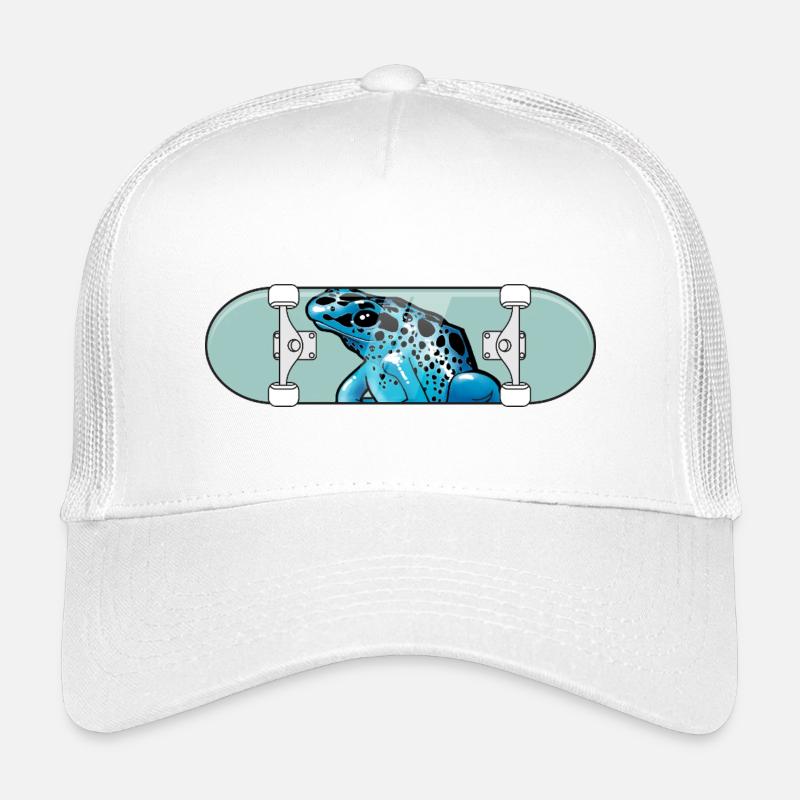 Blue Frog auf Skateboard Kinder Trucker-Cap