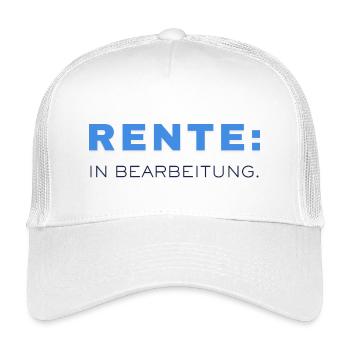 Rente: In Bearbeitung – Büro Humor - Kinder Trucker-Cap - Weiß - Vorne