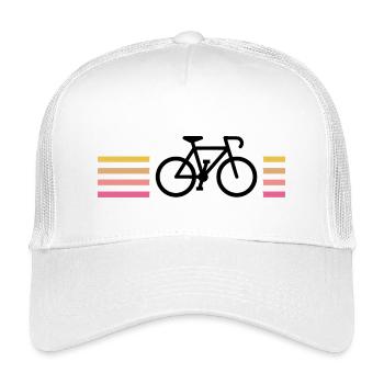 Vélo Noir Bandes Énergiques Sunset  - Casquette trucker enfant - blanc - Devant