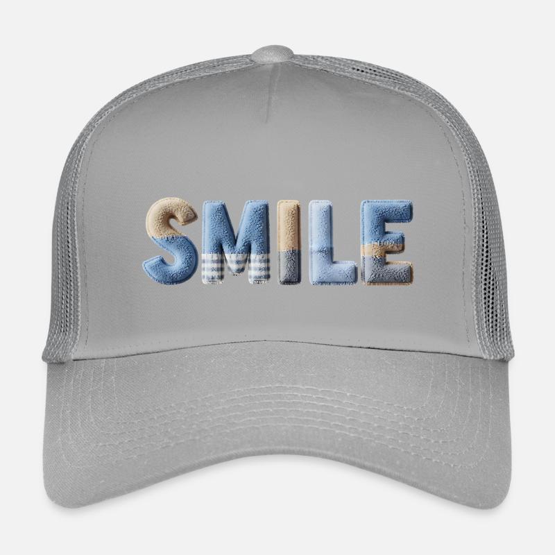 Smile Patchwork Trend Lettering Stil Handmade Kinder Trucker-Cap
