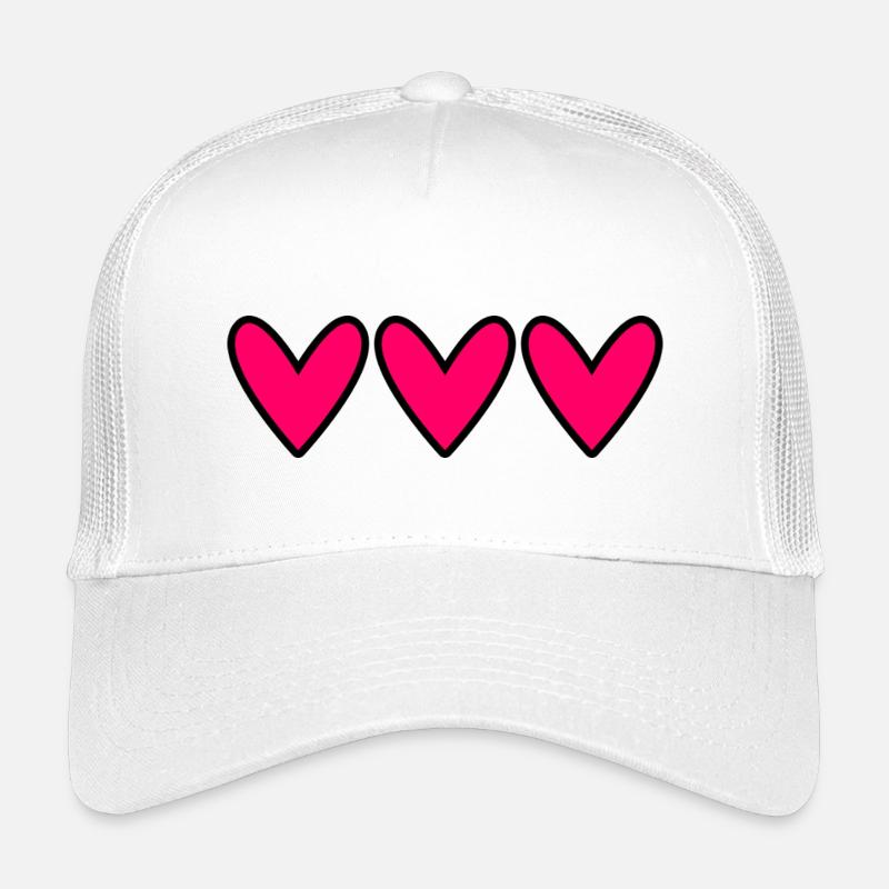 HERZ. HERZLICHEN GLÜCKWUNSCH ZUM GEBURTSTAG. MUTTERTAG. VATERTAG. - Kinder Trucker-Cap - Weiß