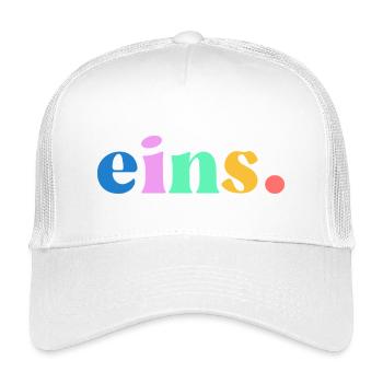 Cadeau du premier anniversaire : Un bébé - Casquette trucker enfant - blanc - Devant
