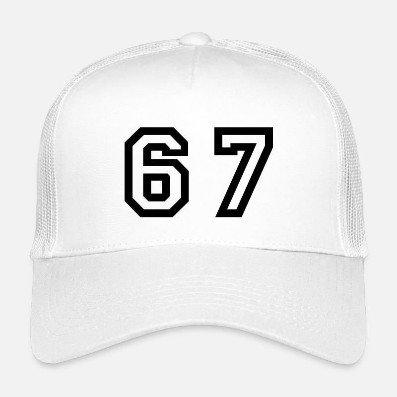 Number - 67 - Sixty Seven - Kinder Trucker-Cap - Weiß