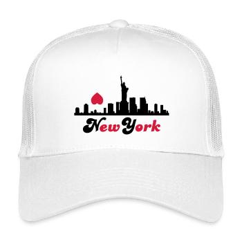 new york - Kinder Trucker-Cap - Weiß - Vorne