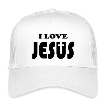 I love Jesus - Kinder Trucker-Cap - Weiß - Vorne