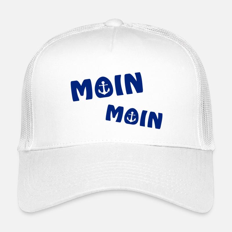 Moin Moin mit Anker - Kinder Trucker-Cap - Weiß