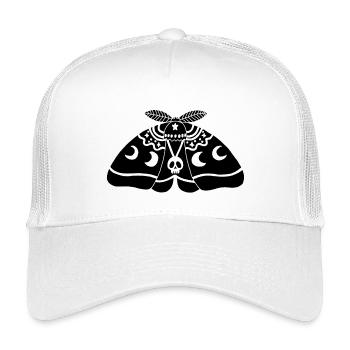 Papillon de nuit noir - Casquette trucker enfant - blanc - Devant
