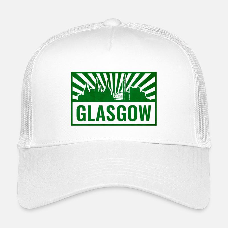 Impression sérigraphique de la Skyline de Glasgow Casquette trucker enfant