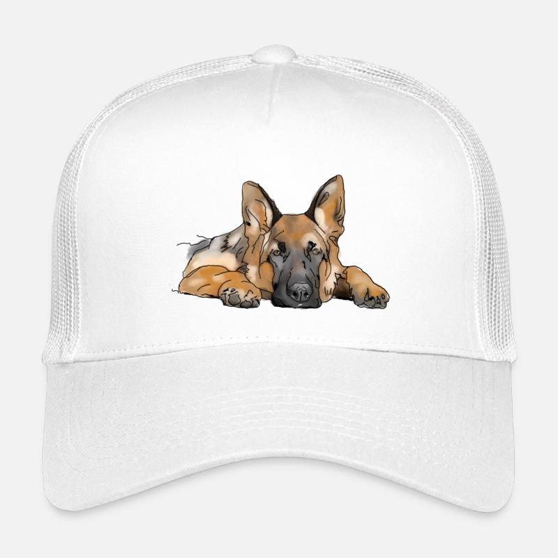 Schäferhund - Kinder Trucker-Cap - Weiß