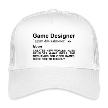 Game Designer Dictionary - Kids’ Trucker Cap - white - Front