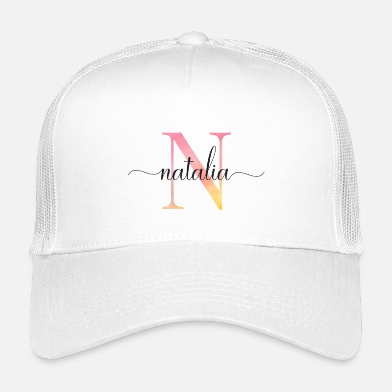 N | Monogramm | Name | Nathalia |Watercolor Kinder Trucker-Cap
