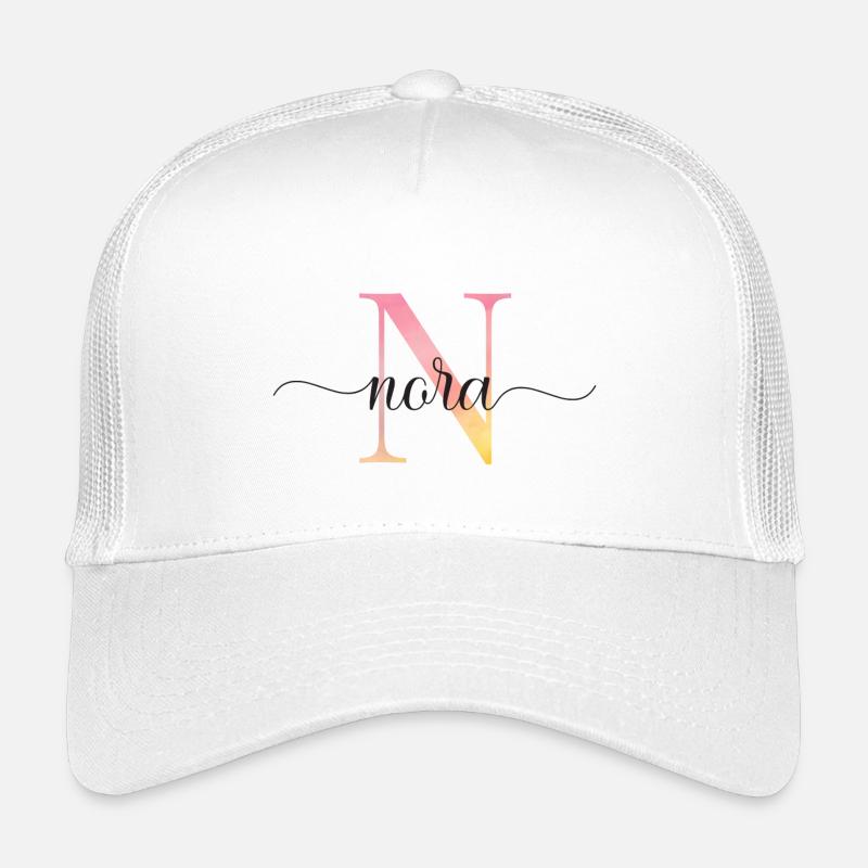 N | Monogramm | Name | Nora |Watercolor Kinder Trucker-Cap