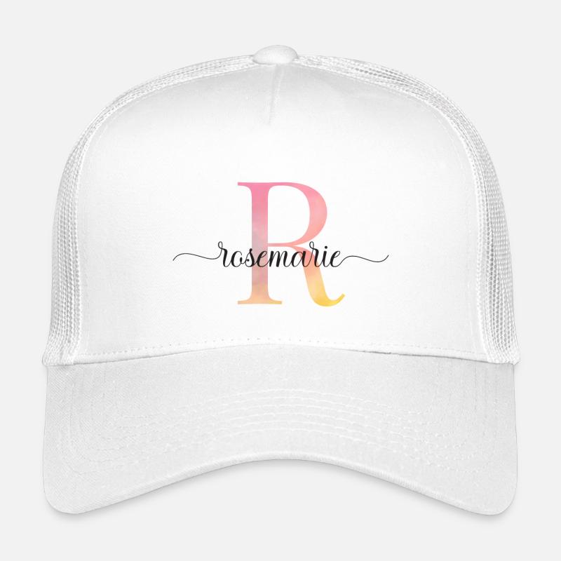 L | Monogramme | Nom | Rosemarie |Aquarelle Casquette trucker enfant