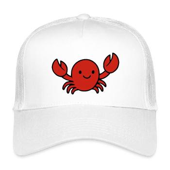 Süße Cartoonkrabbe Meerestier Design Spaß - Kinder Trucker-Cap - Weiß - Vorne