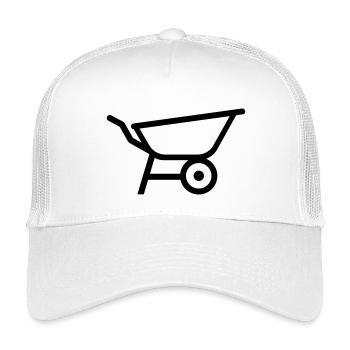Schubkarre - Kinder Trucker-Cap - Weiß - Vorne
