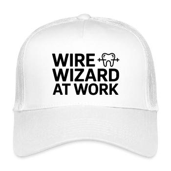 WIRE WIZARD AT WORK Assistant dentaire professionnel - Casquette trucker enfant - blanc - Devant