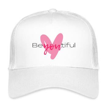 Du im rosa Herz-Stil - Kinder Trucker-Cap - Weiß - Vorne