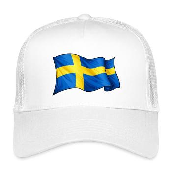Schweden Fahne - Kinder Trucker-Cap - Weiß - Vorne